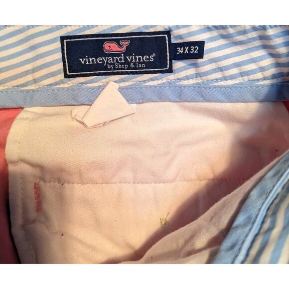 Vineyard Vines Slim Fit Chino Salmon Pink Breaker Pants Men's Size 34X32 EUC! - Picture 6 of 11